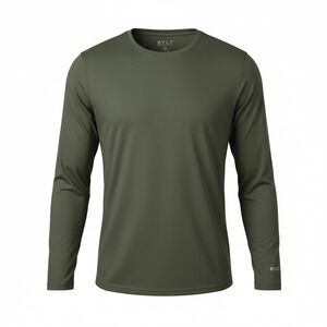 Bylt Shirt  XL Drop Cut Long Sleeve Performance  Green Athleisure Layering Piece